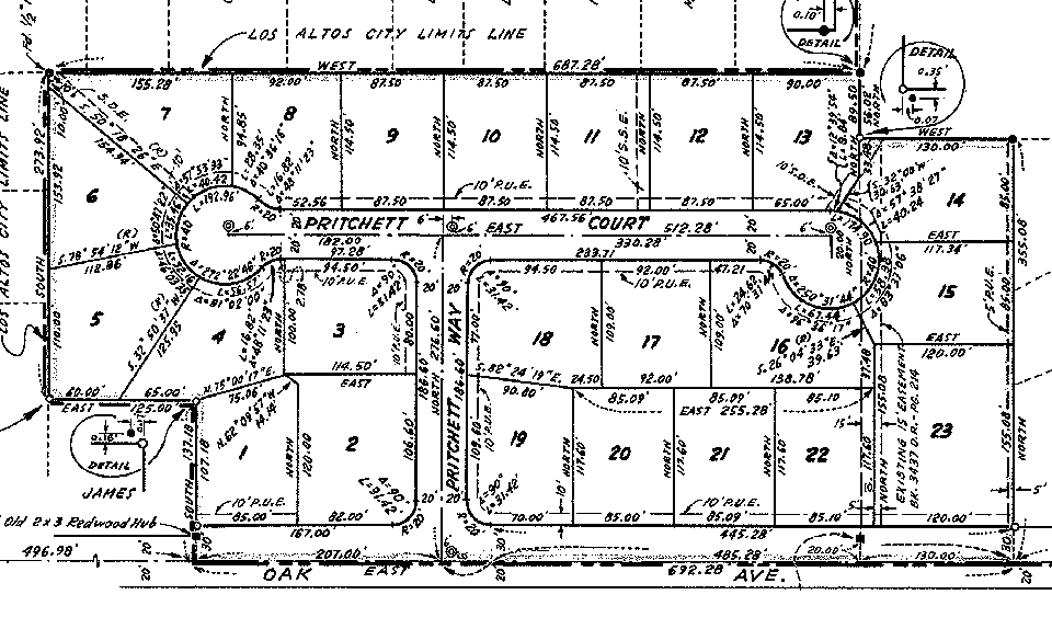 Partial Tract Map