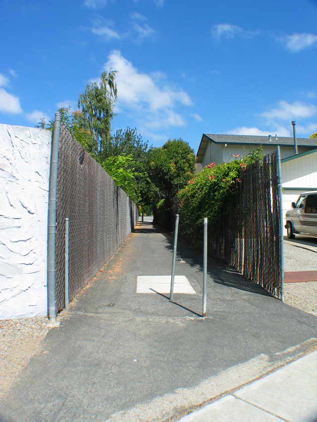Alley as seen from Cheyenne Drive