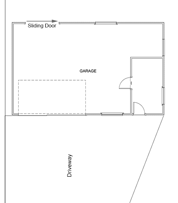 Drawing of Garage and Driveway